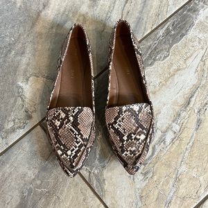 Faux snake skin slip on shoes size 9